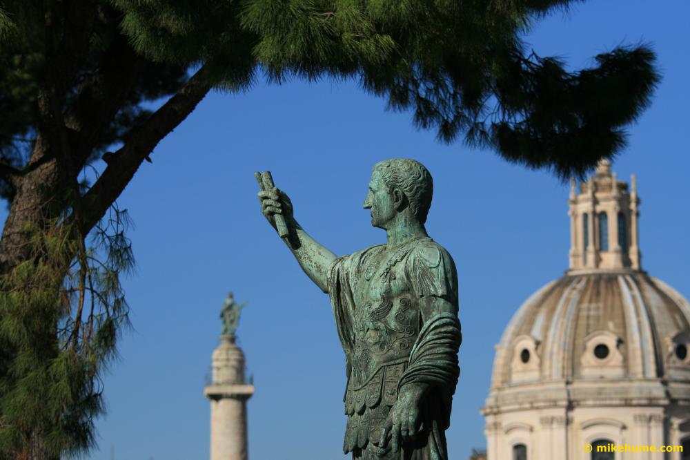 Rome November 2008: Statue of Caesar